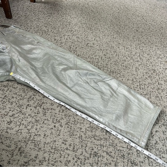 NWT Pilcro The Ar Mid-Rise Button-Front Barrel Jeans: Coated Edition Size 29P - Picture 13 of 14